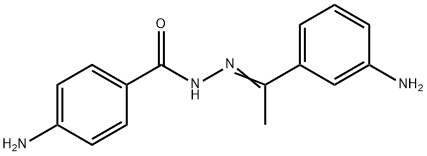 4-amino-N'-[1-(3-aminophenyl)ethylidene]benzohydrazide Struktur