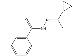 N'-(1-cyclopropylethylidene)-3-methylbenzohydrazide Struktur