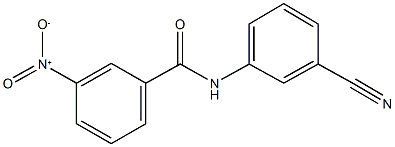 N-(3-cyanophenyl)-3-nitrobenzamide Struktur