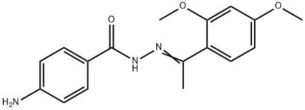 4-amino-N'-[1-(2,4-dimethoxyphenyl)ethylidene]benzohydrazide Struktur