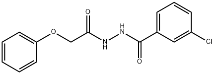 3-chloro-N'-(phenoxyacetyl)benzohydrazide Struktur