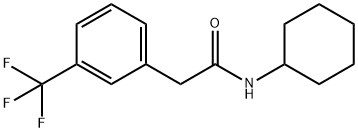 N-cyclohexyl-2-[3-(trifluoromethyl)phenyl]acetamide Struktur