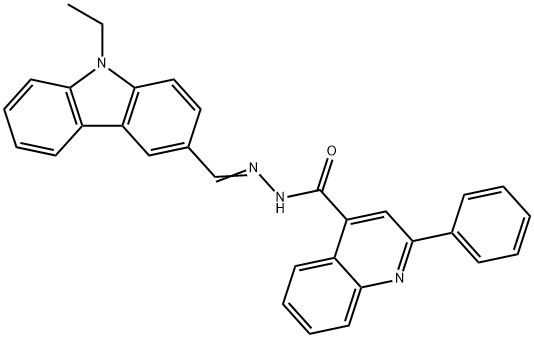 N'-[(9-ethyl-9H-carbazol-3-yl)methylene]-2-phenyl-4-quinolinecarbohydrazide Struktur