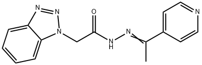 2-(1H-1,2,3-benzotriazol-1-yl)-N'-[1-(4-pyridinyl)ethylidene]acetohydrazide Struktur