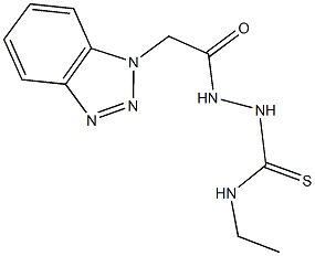 2-(1H-1,2,3-benzotriazol-1-ylacetyl)-N-ethylhydrazinecarbothioamide Struktur