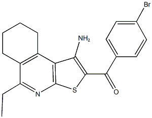 (1-amino-5-ethyl-6,7,8,9-tetrahydrothieno[2,3-c]isoquinolin-2-yl)(4-bromophenyl)methanone Struktur