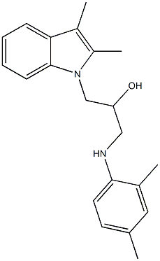 1-(2,4-dimethylanilino)-3-(2,3-dimethyl-1H-indol-1-yl)-2-propanol Struktur