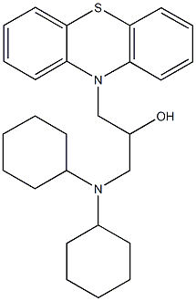 1-(dicyclohexylamino)-3-(10H-phenothiazin-10-yl)-2-propanol Struktur