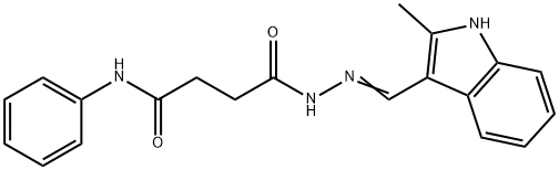 4-{2-[(2-methyl-1H-indol-3-yl)methylene]hydrazino}-4-oxo-N-phenylbutanamide Struktur