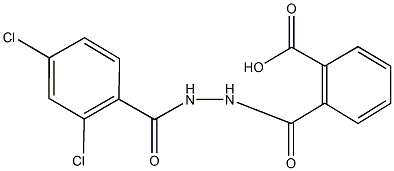 2-{[2-(2,4-dichlorobenzoyl)hydrazino]carbonyl}benzoic acid Struktur