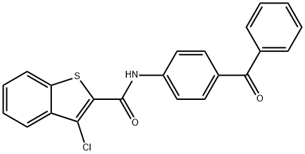 N-(4-benzoylphenyl)-3-chloro-1-benzothiophene-2-carboxamide Struktur