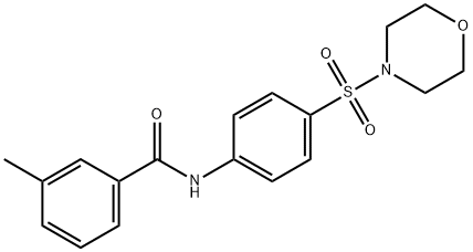 3-methyl-N-[4-(4-morpholinylsulfonyl)phenyl]benzamide Struktur