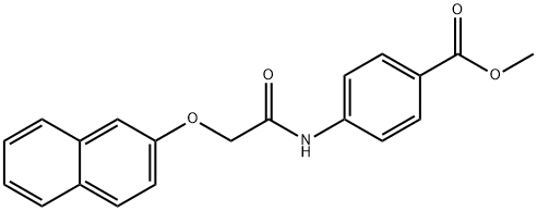 methyl 4-{[(2-naphthyloxy)acetyl]amino}benzoate Struktur