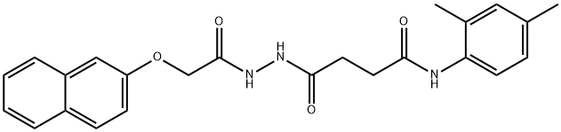 N-(2,4-dimethylphenyl)-4-{2-[(2-naphthyloxy)acetyl]hydrazino}-4-oxobutanamide Struktur