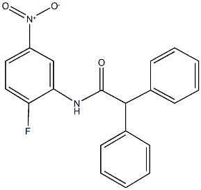 N-{2-fluoro-5-nitrophenyl}-2,2-diphenylacetamide Struktur