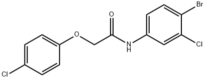 N-(4-bromo-3-chlorophenyl)-2-(4-chlorophenoxy)acetamide Struktur