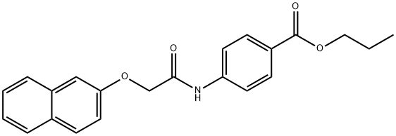 propyl 4-{[(2-naphthyloxy)acetyl]amino}benzoate Struktur