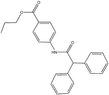 propyl 4-[(diphenylacetyl)amino]benzoate Struktur