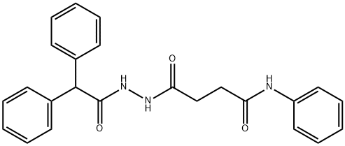 4-[2-(diphenylacetyl)hydrazino]-4-oxo-N-phenylbutanamide Struktur