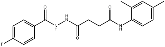 N-(2,4-dimethylphenyl)-4-[2-(4-fluorobenzoyl)hydrazino]-4-oxobutanamide Struktur