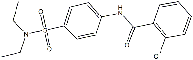 2-chloro-N-{4-[(diethylamino)sulfonyl]phenyl}benzamide Struktur