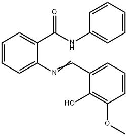 2-[(2-hydroxy-3-methoxybenzylidene)amino]-N-phenylbenzamide Struktur