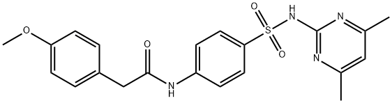 N-(4-{[(4,6-dimethyl-2-pyrimidinyl)amino]sulfonyl}phenyl)-2-(4-methoxyphenyl)acetamide Struktur