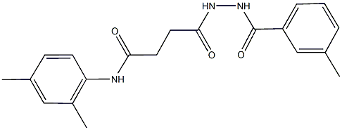 N-(2,4-dimethylphenyl)-4-[2-(3-methylbenzoyl)hydrazino]-4-oxobutanamide Struktur