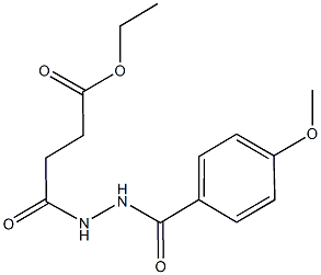 ethyl 4-[2-(4-methoxybenzoyl)hydrazino]-4-oxobutanoate Struktur