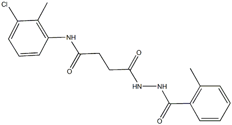 N-(3-chloro-2-methylphenyl)-4-[2-(2-methylbenzoyl)hydrazino]-4-oxobutanamide Struktur