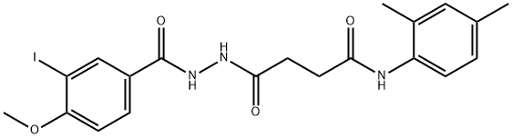 N-(2,4-dimethylphenyl)-4-[2-(3-iodo-4-methoxybenzoyl)hydrazino]-4-oxobutanamide Struktur