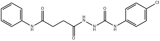 2-(4-anilino-4-oxobutanoyl)-N-(4-chlorophenyl)hydrazinecarboxamide Struktur