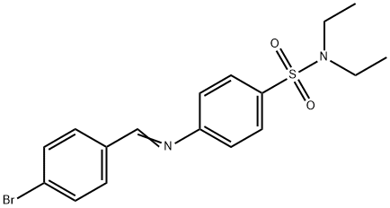 4-[(4-bromobenzylidene)amino]-N,N-diethylbenzenesulfonamide Struktur