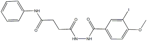 4-[2-(3-iodo-4-methoxybenzoyl)hydrazino]-4-oxo-N-phenylbutanamide Struktur