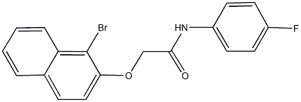 2-[(1-bromo-2-naphthyl)oxy]-N-(4-fluorophenyl)acetamide Struktur