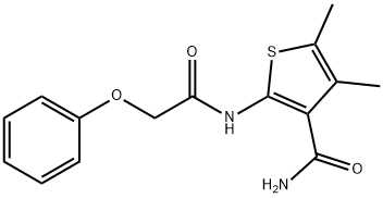 4,5-dimethyl-2-[(phenoxyacetyl)amino]-3-thiophenecarboxamide Struktur