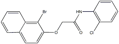 2-[(1-bromo-2-naphthyl)oxy]-N-(2-chlorophenyl)acetamide Struktur