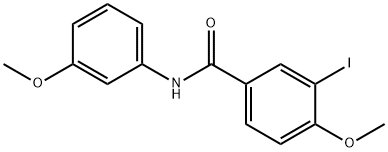 3-iodo-4-methoxy-N-(3-methoxyphenyl)benzamide Struktur