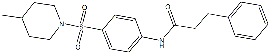 N-{4-[(4-methylpiperidin-1-yl)sulfonyl]phenyl}-3-phenylpropanamide Struktur