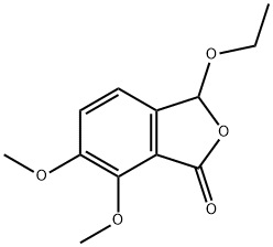 3-ethoxy-6,7-dimethoxy-2-benzofuran-1(3H)-one Struktur