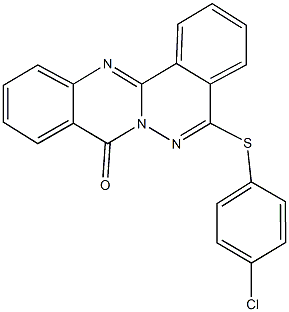 5-[(4-chlorophenyl)sulfanyl]-8H-phthalazino[1,2-b]quinazolin-8-one Struktur