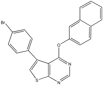 5-(4-bromophenyl)-4-(2-naphthyloxy)thieno[2,3-d]pyrimidine Struktur