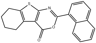 2-(1-naphthyl)-5,6,7,8-tetrahydro-4H-[1]benzothieno[2,3-d][1,3]oxazin-4-one Struktur