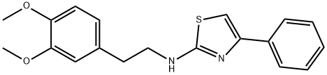 N-[2-(3,4-dimethoxyphenyl)ethyl]-N-(4-phenyl-1,3-thiazol-2-yl)amine Struktur