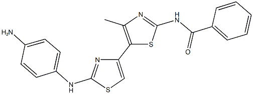 N-[2-(4-Amino-phenylamino)-4'-methyl-[4,5']bithiazolyl-2'-yl]-benzamide Struktur