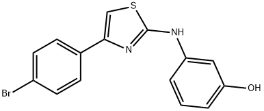 3-{[4-(4-bromophenyl)-1,3-thiazol-2-yl]amino}phenol Struktur