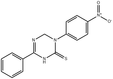 3-{4-nitrophenyl}-6-phenyl-3,4-dihydro-1,3,5-triazine-2(1H)-thione Struktur