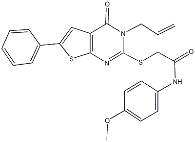 2-[(3-allyl-4-oxo-6-phenyl-3,4-dihydrothieno[2,3-d]pyrimidin-2-yl)sulfanyl]-N-(4-methoxyphenyl)acetamide Struktur