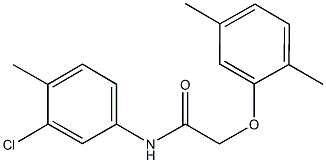 N-(3-chloro-4-methylphenyl)-2-(2,5-dimethylphenoxy)acetamide Struktur