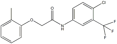 N-[4-chloro-3-(trifluoromethyl)phenyl]-2-(2-methylphenoxy)acetamide Struktur